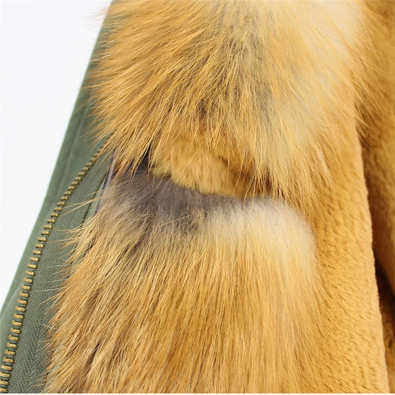 Пальто с воротником из натурального Лисьего меха бренд 2019 новая Длинная зимняя