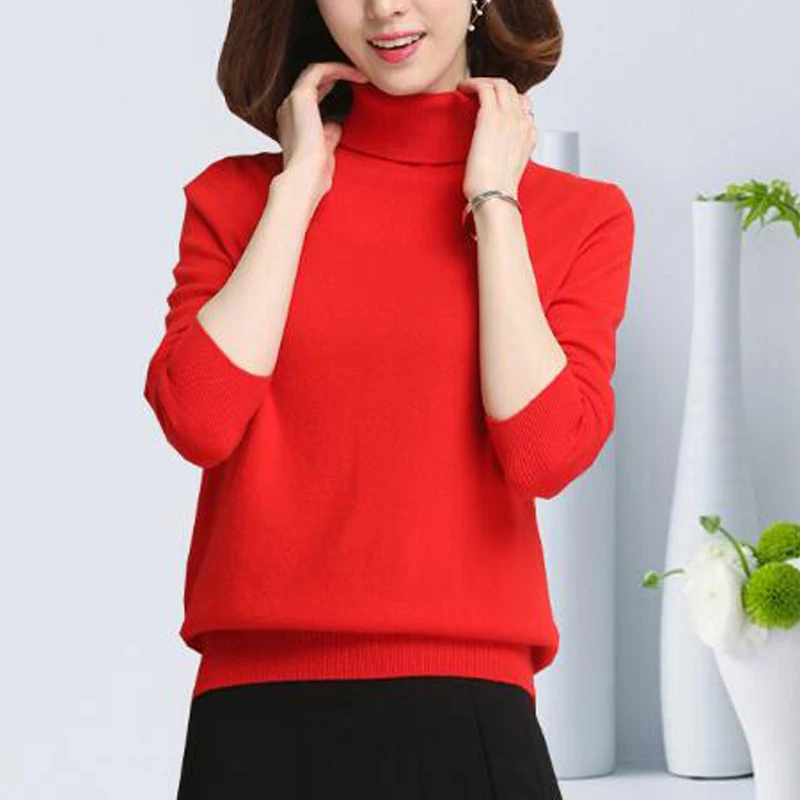 turtleneck Sweater Women 100% Natural Cashmere Pullover New Spring Autumn Clothes tbsr493 | Женская одежда