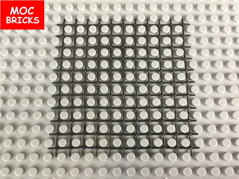 50 шт./лот MOC кирпичи Сделай Сам черный мягкий охотничий дурак 10x10 сетчатая ловушка