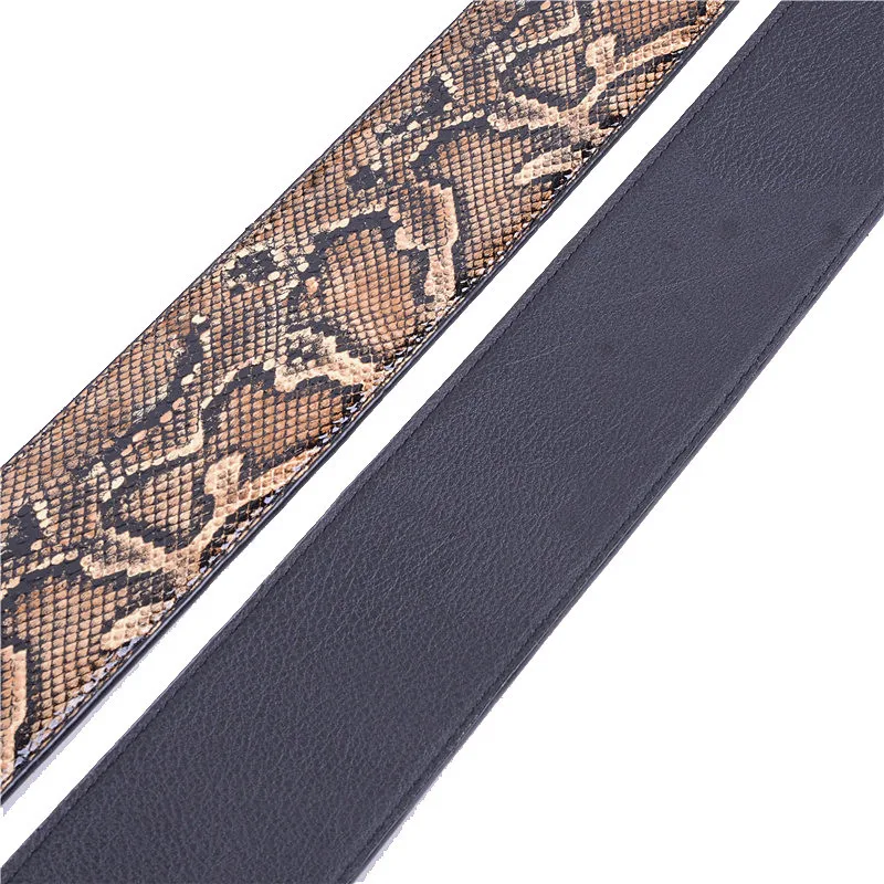 Новый торговый гитарный ремешок из искусственной кожи крутой цвет змеиной 7 см
