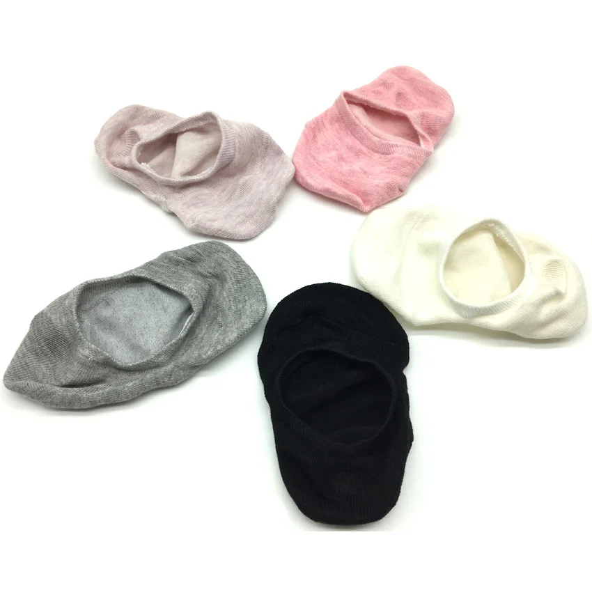 5 пар/лот хлопковые носки женские тапочки яркие однотонные Повседневные до