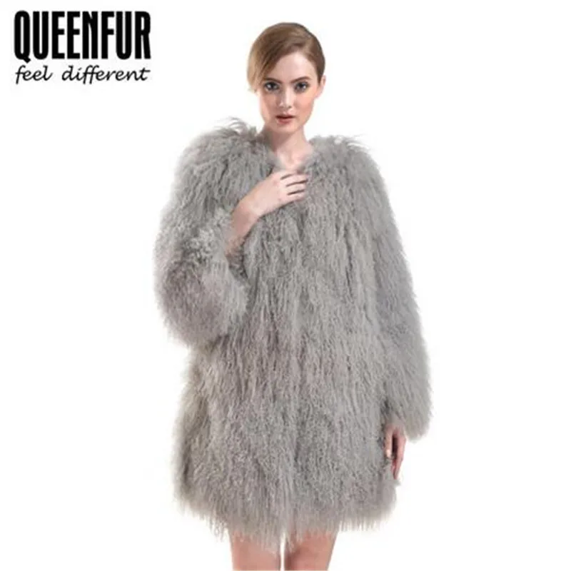 Королева Мех животных зимние реальная Монголии Овец Пальто для будущих мам Для