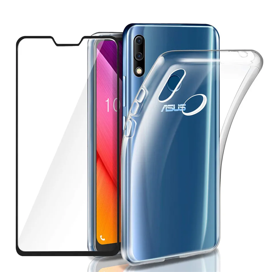 Чехол для Asus Zenfone Max ZB633KL / Pro M2 ZB631KL мягкие прозрачные чехлы из ТПУ с закаленным