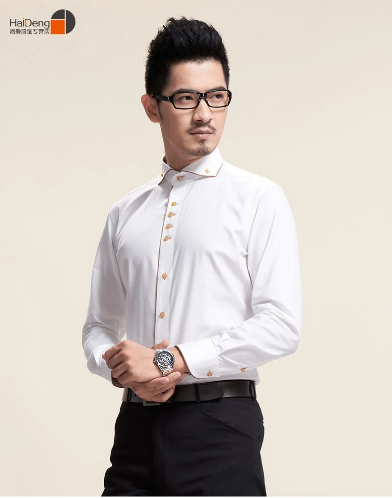 Deepocean, рубашка-смокинг, стильные, Camisa Social Masculina, хлопок, брендовая рубашка, белая, chemise homme, французские облегающие рубашки