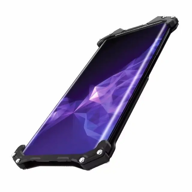R-JUST Armor Heavy Dust Metal Aluminum CNC BATMAN protect Skeleton phone shell case cover for samsung galaxy S9 + bracket |