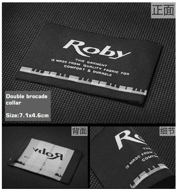 

ZeQi 1000pcs custom labels garment labels custom woven labels for clothing brand name labels black background woven tags
