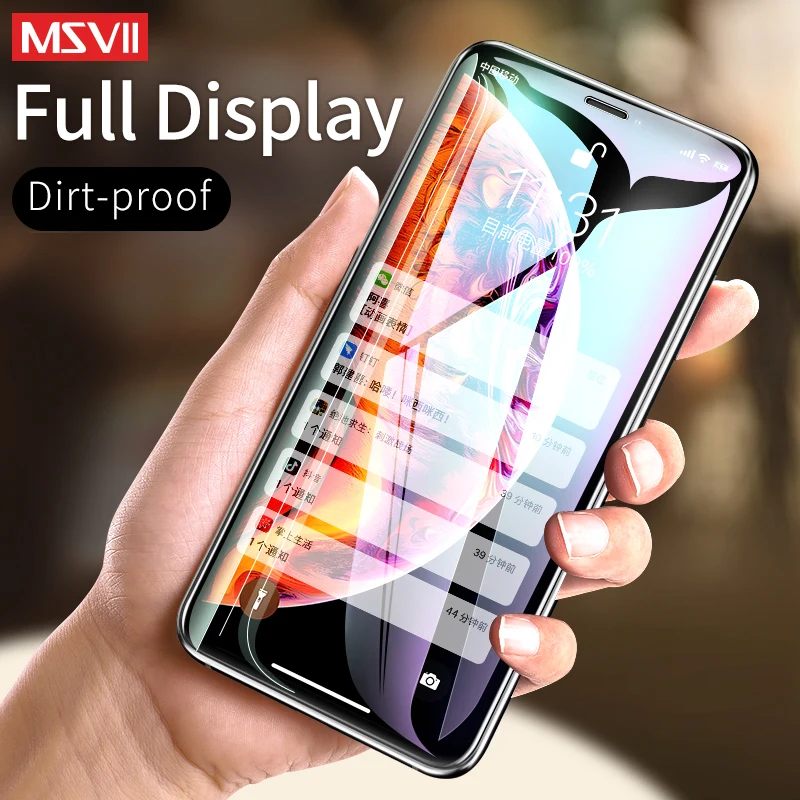 Защитная пленка Msvii для экрана iPhone X защитное стекло с полным покрытием XS Max