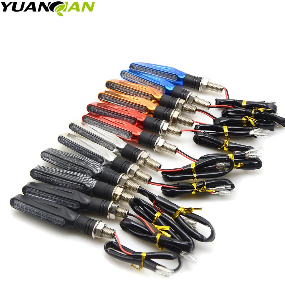 2018 Universal Motorcycle LED Turn Signal Indicators Light Amber Blinker 12V 2W 14 led Motorbike Lamp Super Bright |