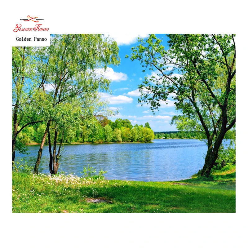 

Алмазная вышивка Golden panno, 5D, для творчества, вышивка крестиком, 3D, Рождество, вышивка на стену, весна 0317