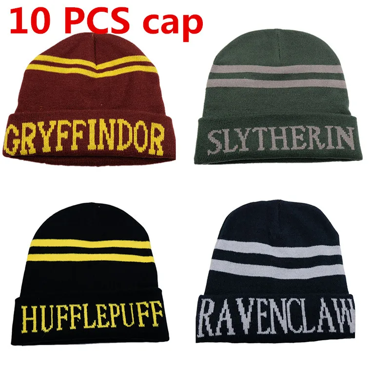 10 PCS No badge cap 10 шт/партия Гермиона шляпы галстук перчатки носки Гриффиндор Слизерин Hufflepuff Кепка Когтевран косплей костюм мужчины женщины шарф для мальчика, девочки - Цвет: 10 PCS No badge cap