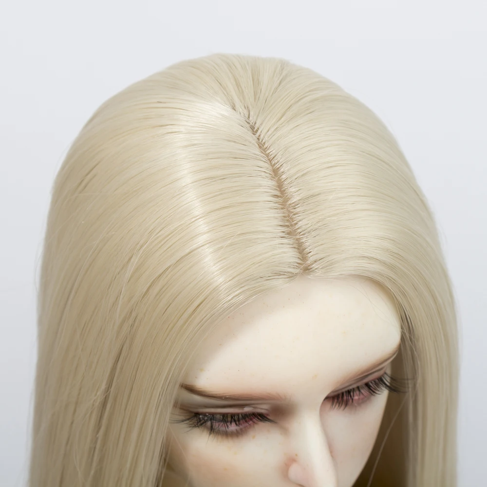 Парики для кукол BJD/SD, длинные прямые волосы, белый, хаки, серый, коричневый, черный цвет, волосы для 1/6, 1/4, 1/3, куклы, теплоизоляционное синтетическое волокно