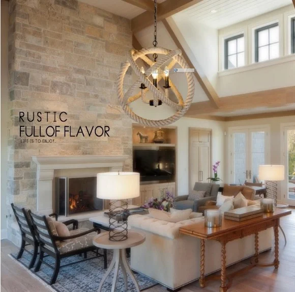 Винтажные лампы в стиле лофт на пеньковой веревке основа e14 Классическая Ретро