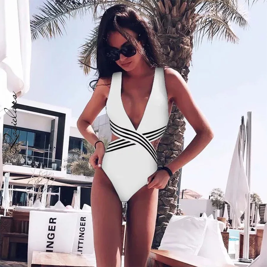 2019 ROSIELARS Летняя Пляжная Сексуальная один предмет женский купальник спереди крест