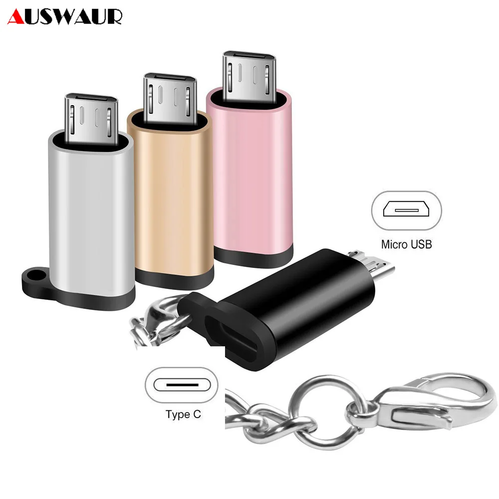 Type C To Micro USB OTG Adapter Female Type-C Connector for Samsung Xiaomi Huawei Android Phone with Free Chain | Мобильные телефоны