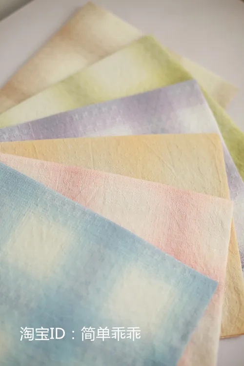 

6 Colour Big Gradient Wash To Dye First Manual Cloth First Dyed Cotton Yarn Dyed Fabric
