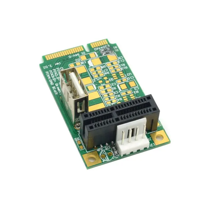 Mini PCI E к 1x плата USB2.0 адаптер Express интерфейс карты 4Pin питания|mini pci-e pci-e|mini to pcipci-e pci