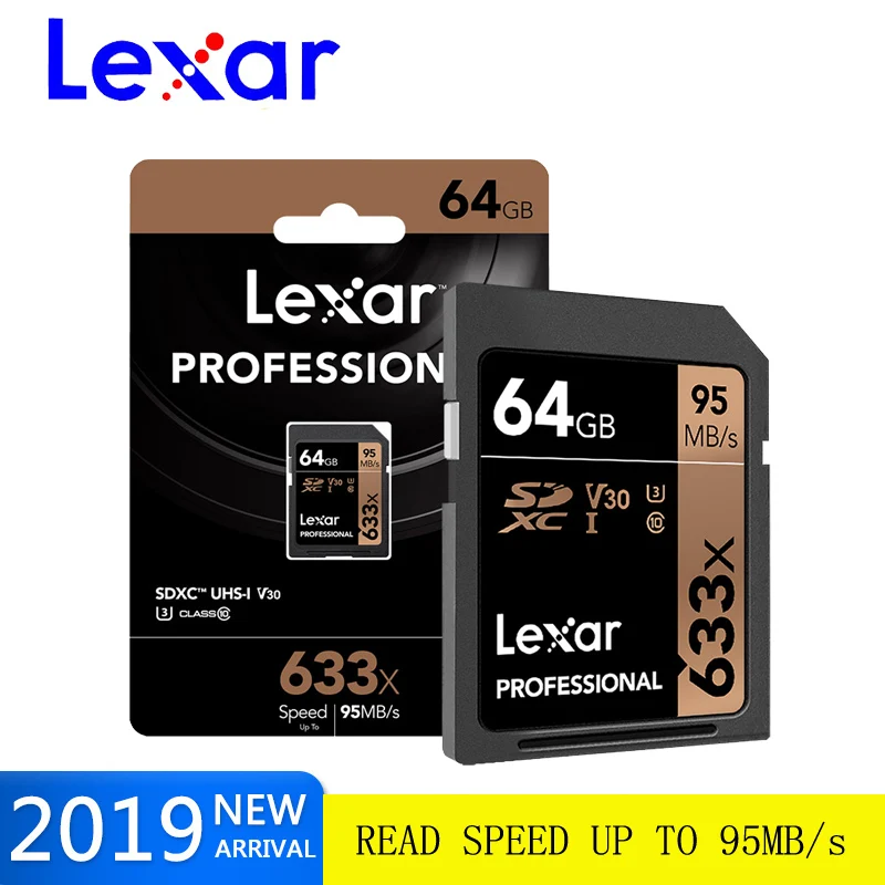 Высокоскоростная карта памяти Lexar 32 ГБ 64 класс 10 SD SDHC SDXC на карте 128 256 95 МБ/с. для