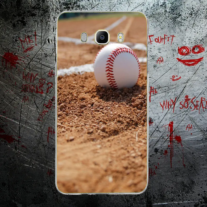 Fire Yellow Softball Baseball For Samsung Galaxy A3 A5 A8 2016 2017 2018 J1 J2 J3 J5 J7 Soft Silicone TPU Mobile Phone Cases | Мобильные