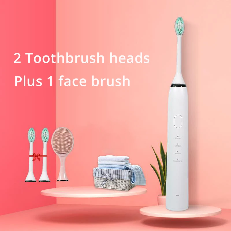 Красивая электрическая зубная щетка Индуктивная перезаряжаемая с кисточкой для