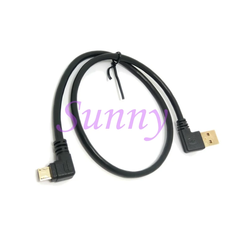 100 шт./лот 0 1 м короткий позолоченный правый угол Micro USB для левого угла Tpye A Male 90