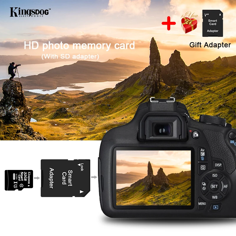 KINGSDOG высокая скорость класс 10 micro sd карта 128 Гб памяти 64 ГБ 32 мини флэш 256 с