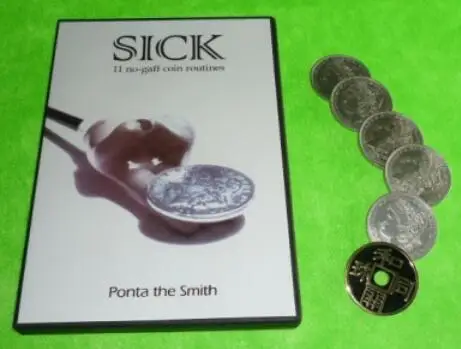 SICK (5 шт. Morgan + 1 японская монета) магические трюки для профессионального