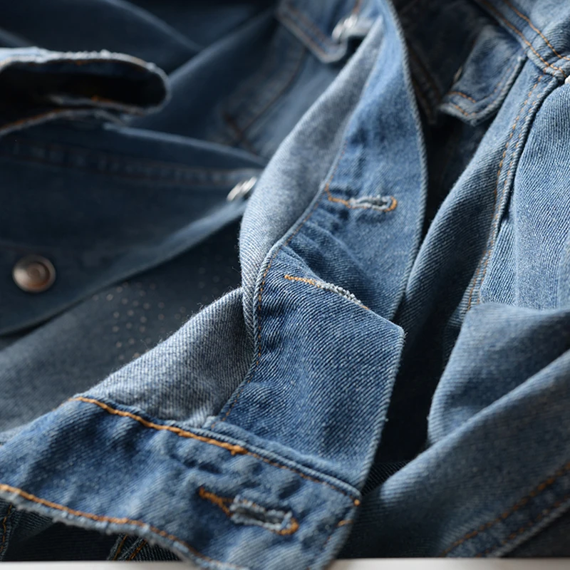 

Luxurious Embroidery Pearl Jeans Jacket Women Streetwear Denim Jacket Femme 2021 High Quality Trend Fashionable Cotton Coat Hot