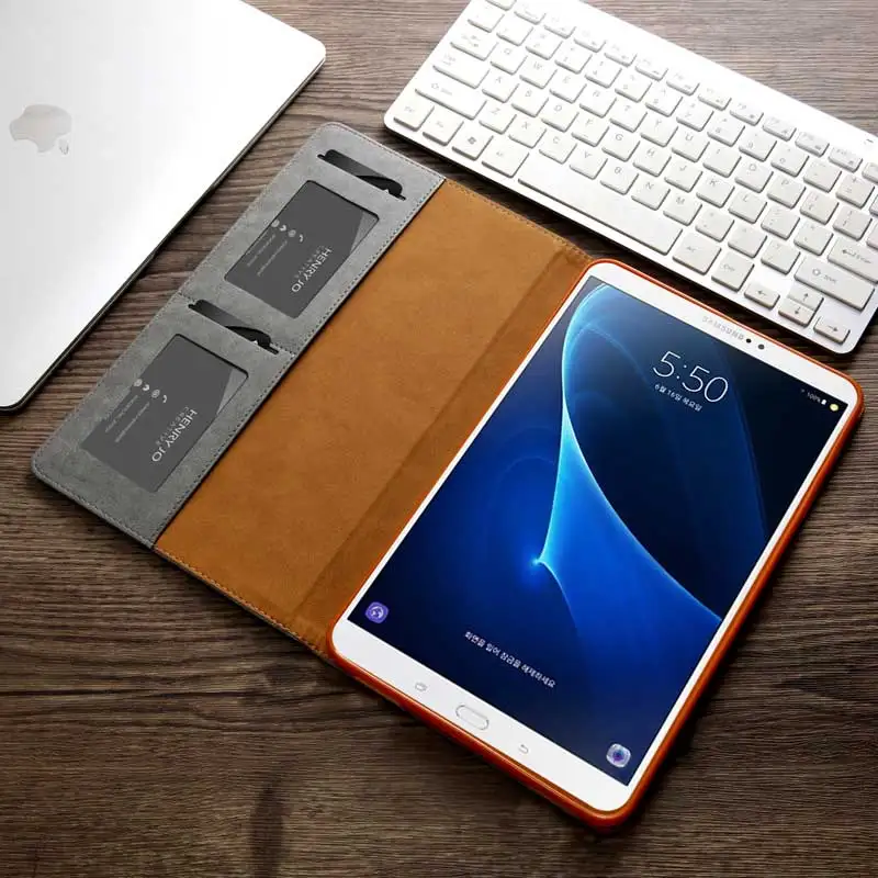 Роскошный кожаный чехол с несколькими картами в стиле ретро для Samsung Galaxy Tab A 10 1 2016
