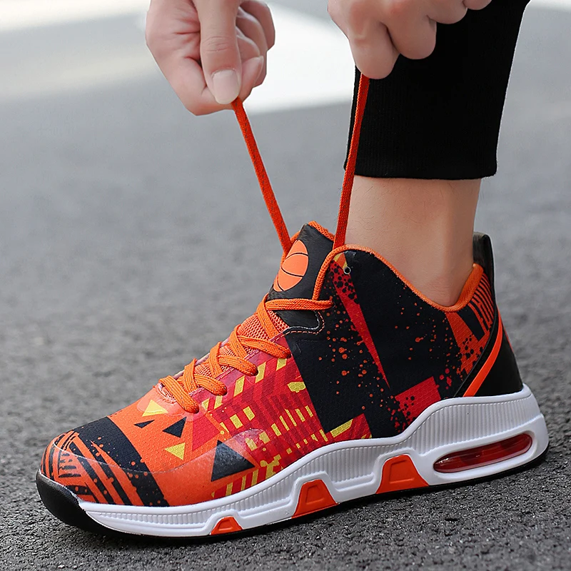 Баскетбольные кроссовки для пар цветные Нескользящие в стиле хип хоп занятий
