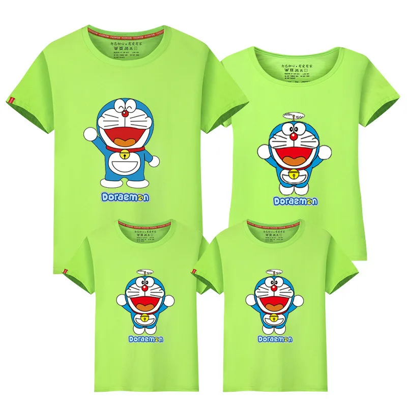1 шт. мать и дети дочь одежда семья посмотрите doraemon блузка майка отец сын рубашка