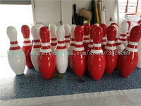 sell 1 5m tall red and white inflatable bowling balls large pvc inflatable bowling balls for outdoor ski impact games