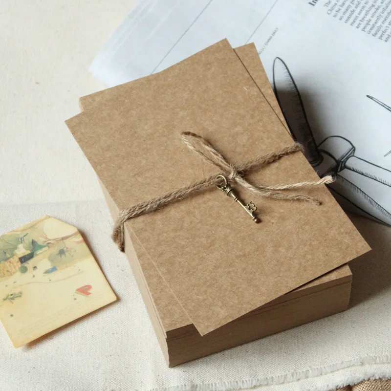 350gsm открытка для сообщений бумажная пустая крафт-открытка ручной рисунок DIY граффити ретроспект для украшения праздника, дня рождения, свадьбы