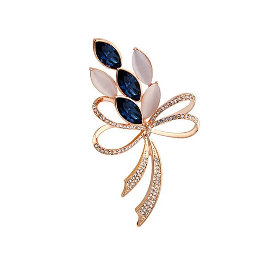 Rhinestone crystal flower brooch safety pin jewelry fashion womens broches bow brooches for women trending products 2018 | Украшения и