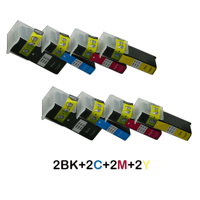 8x совместимый чернильный картридж для принтера Lexmark 100 100XL 108XL S305 S405 S505 S605 Pro205 Pro705