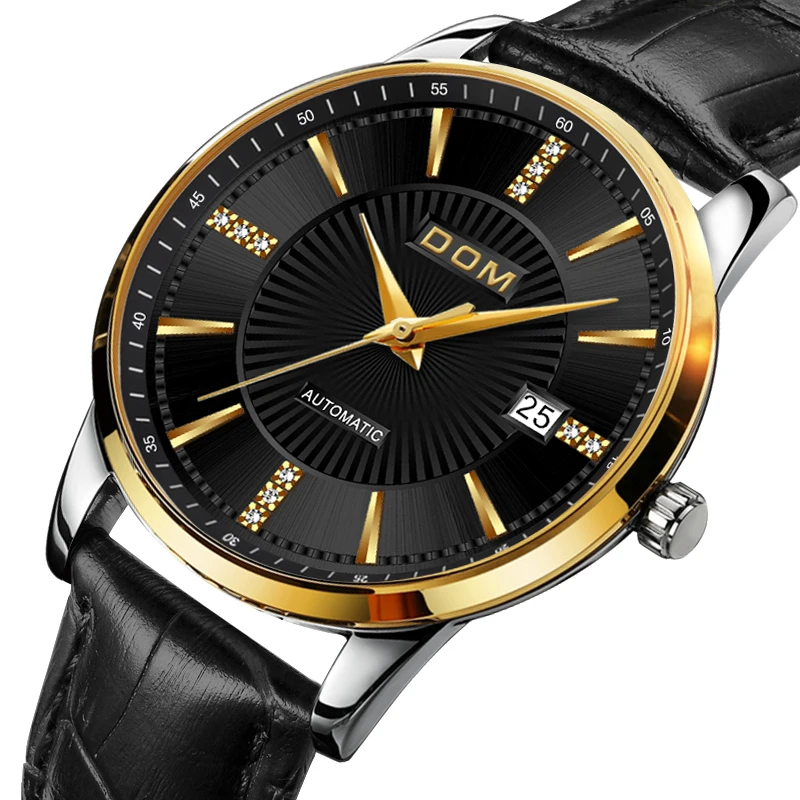 2018 мужские DOM Мужские автоматические механические Спортивные часы наручные M 79G