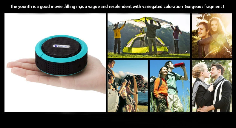 C6 Waterproof Outdoor Bluetooth Speaker TF Wireless Music Loudspeaker Portable Speakers Shower Bicycle For Bike/Bathroom | Электроника