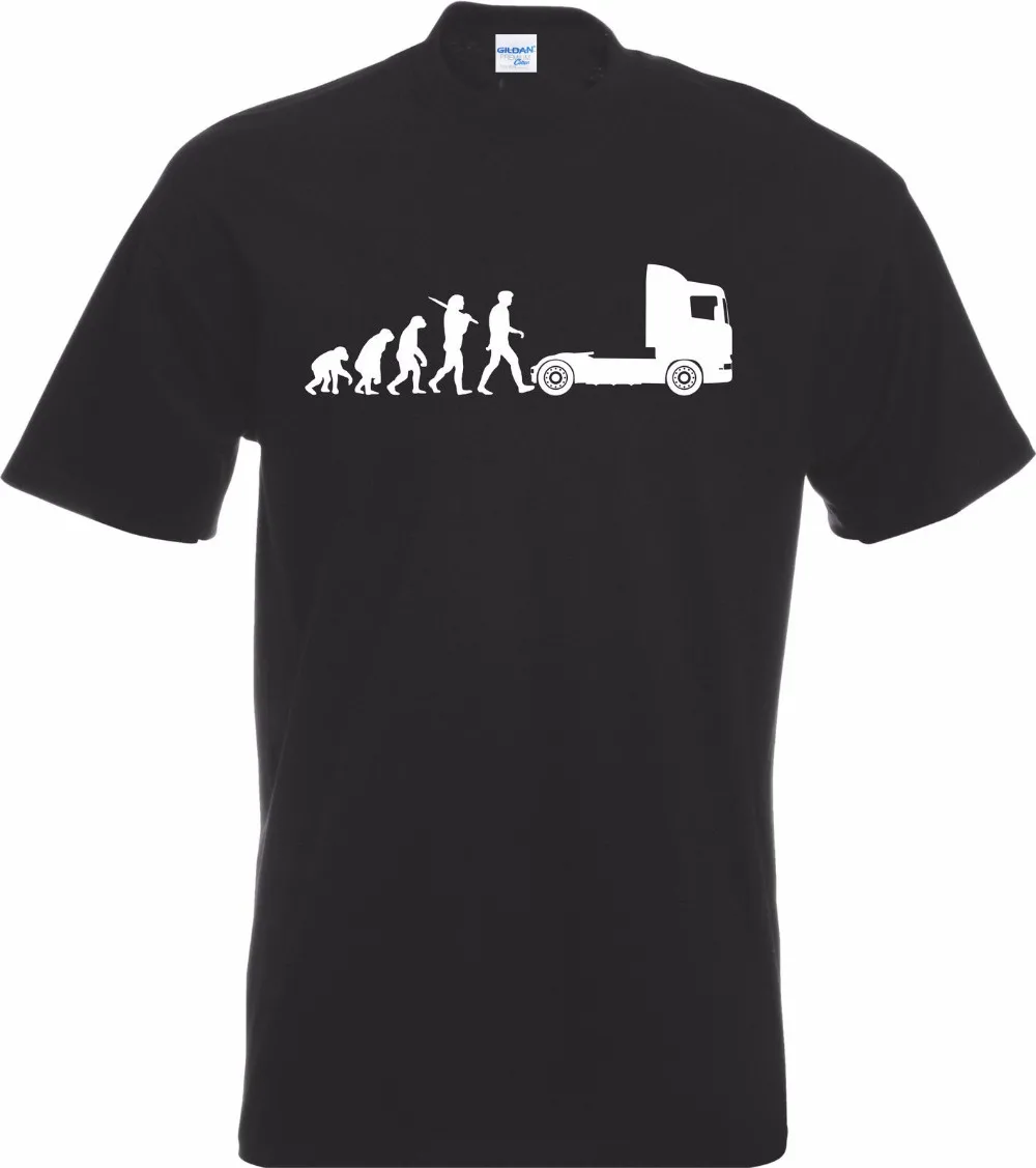 

Футболка со скидкой, 100% хлопок, дешевые мужские футболки, эволюция грузовика