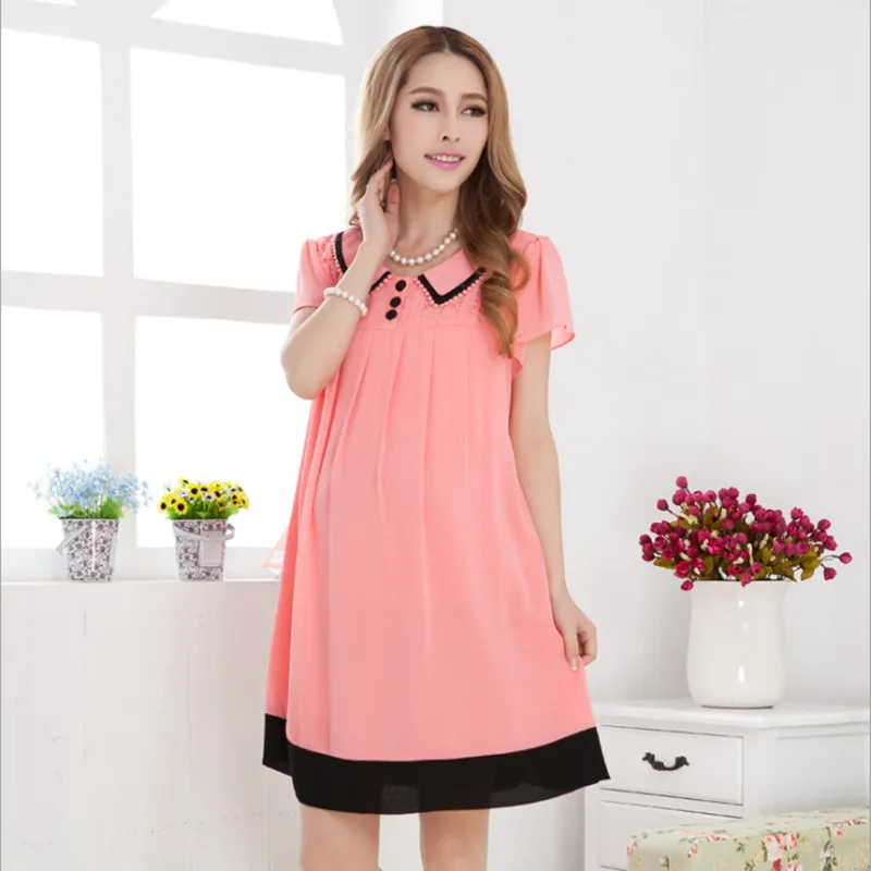 2016 новых короткими рукавами платье беременных женщин беременные женщины летом