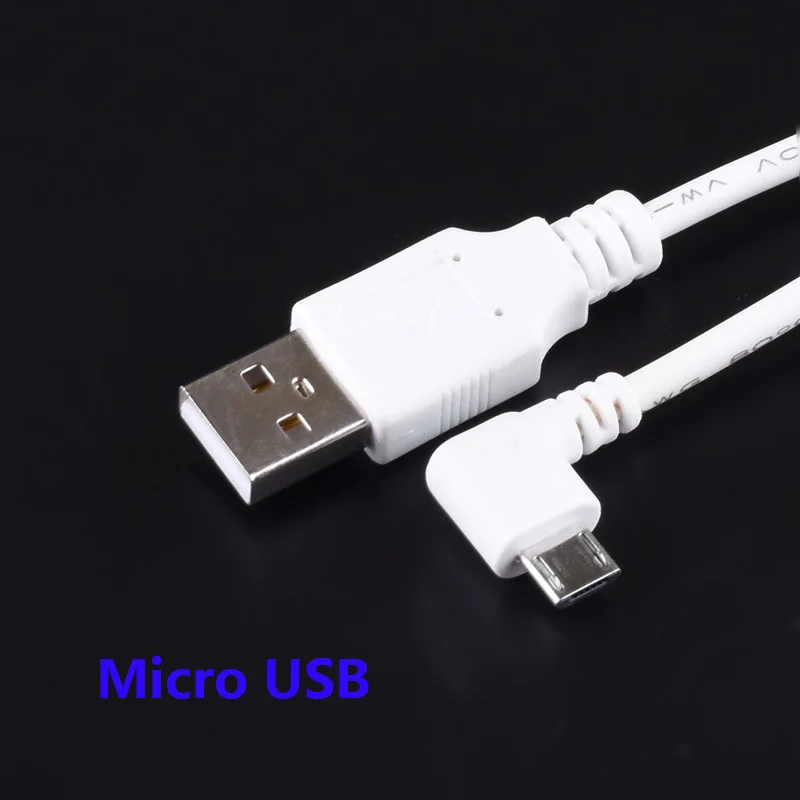 Штекер питания постоянного тока преобразователь USB в Micro L образный белый