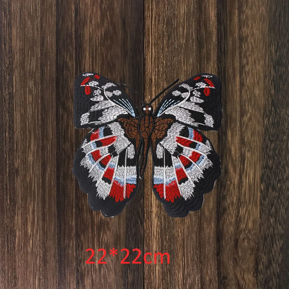 1 шт. большая вышивка бабочка аппликация нашивки для одежды железная/пришивная