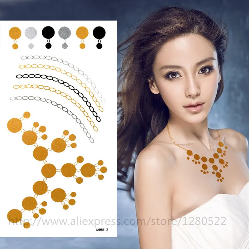 2 шт. ювелирные изделия вдохновленный мерцание татуировки временные tatuagem temporaria |