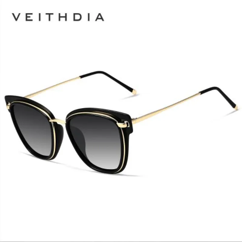 VEITHDIA модные кошачий глаз Hd поляризационные солнцезащитные очки женские UV400