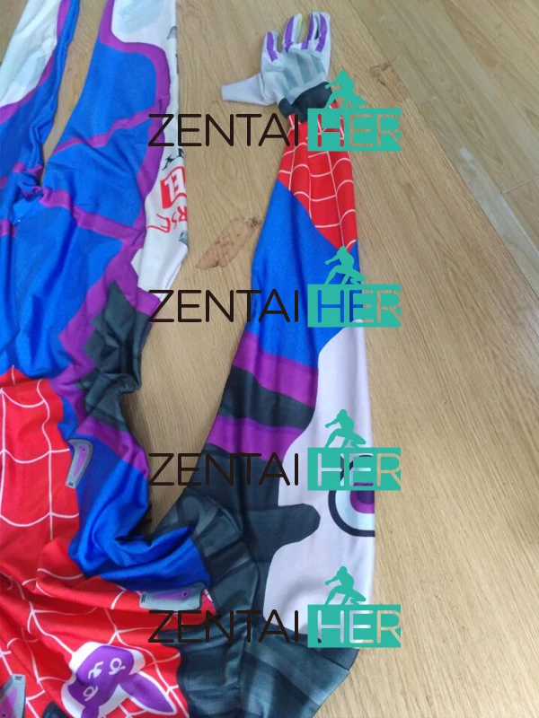 3D принт d. va Косплей Костюм лайкра D. VA Zentai игровой костюм Хэллоуин d. va Человек-паук Кожа Девушки Женщины Леди нарядное платье
