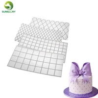 diy cake mold 4pcs texture sheet grid imprint mat set texture mat buttercream fondant cake border decoration imprint baking mat