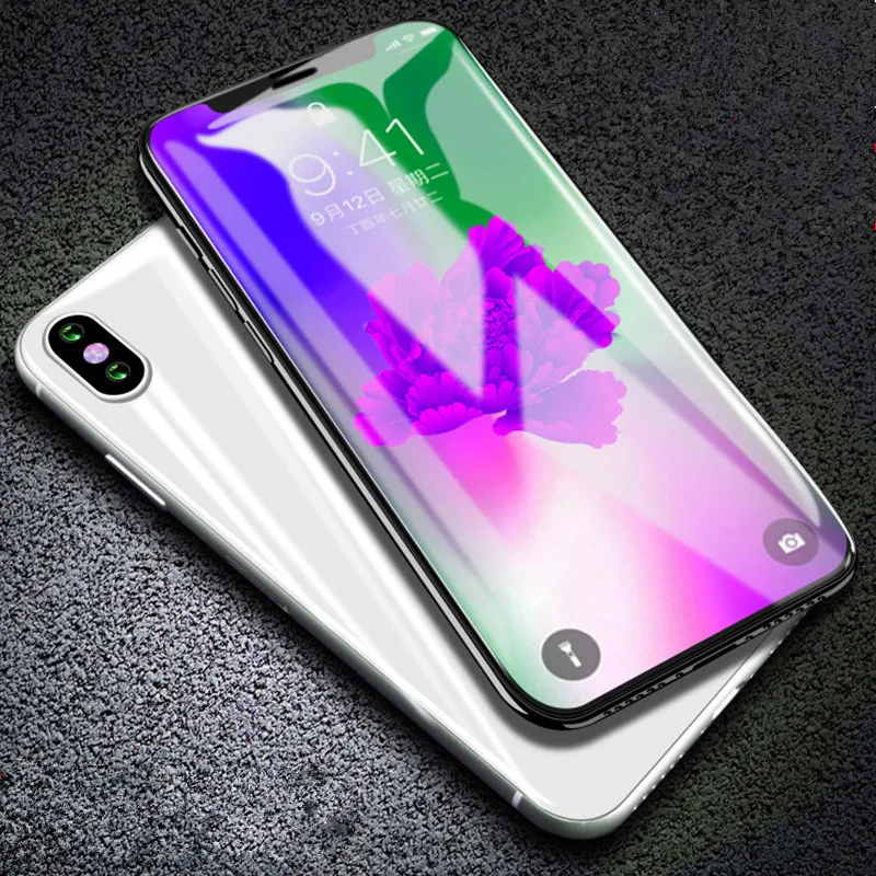 9H 9D Front Cover Tempered Glass 6 6s 7 8 Plus Screen protector For iphone XS MAX X XR 7Plus 8plus Protective | Мобильные телефоны
