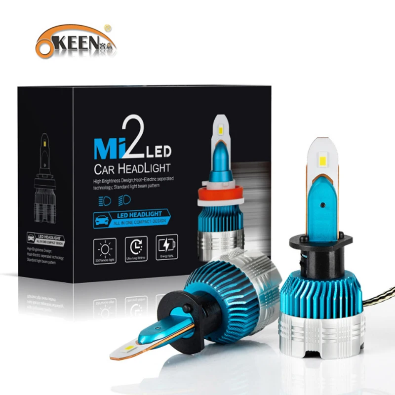 OKEEN 2 шт. 60 Вт 8000LM H7 светодиодный лампы для передних фар H4 H1 9005/HB3 9006/HB4 H8 H9 H11
