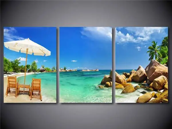 Hd Печатный летний отдых пляж группа картина холст печать декор комнаты плакат