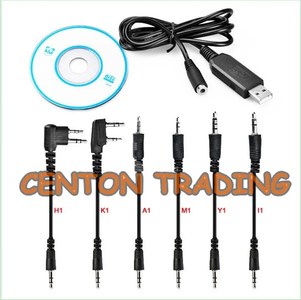 6 in 1 USB Program Programming Cable Adapter for Motorola HYT ICOM BAOFENG PUXING KENWOOD YAESU Radios | Электроника