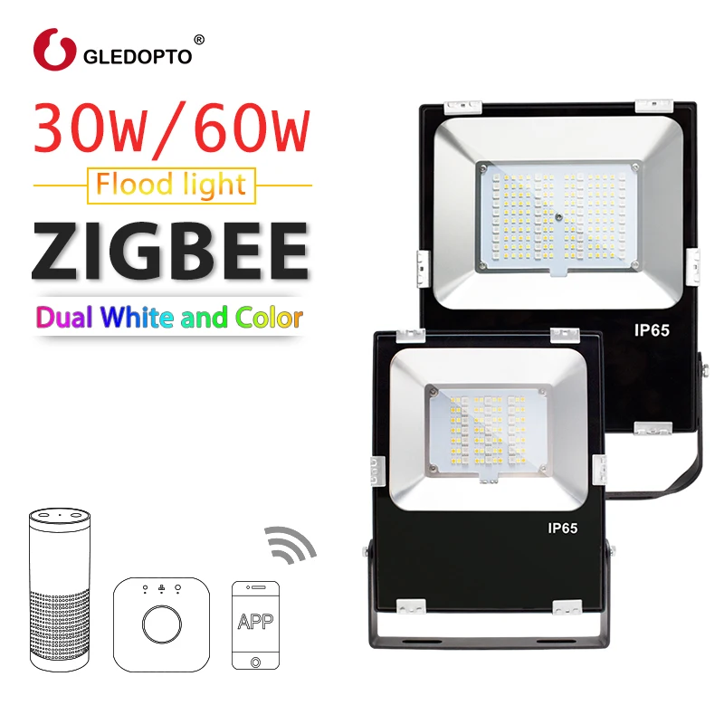 ZIGBEE Smart LED 30 Вт Светодиодный прожектор светильник 60 RGB + CCT открытый IP65