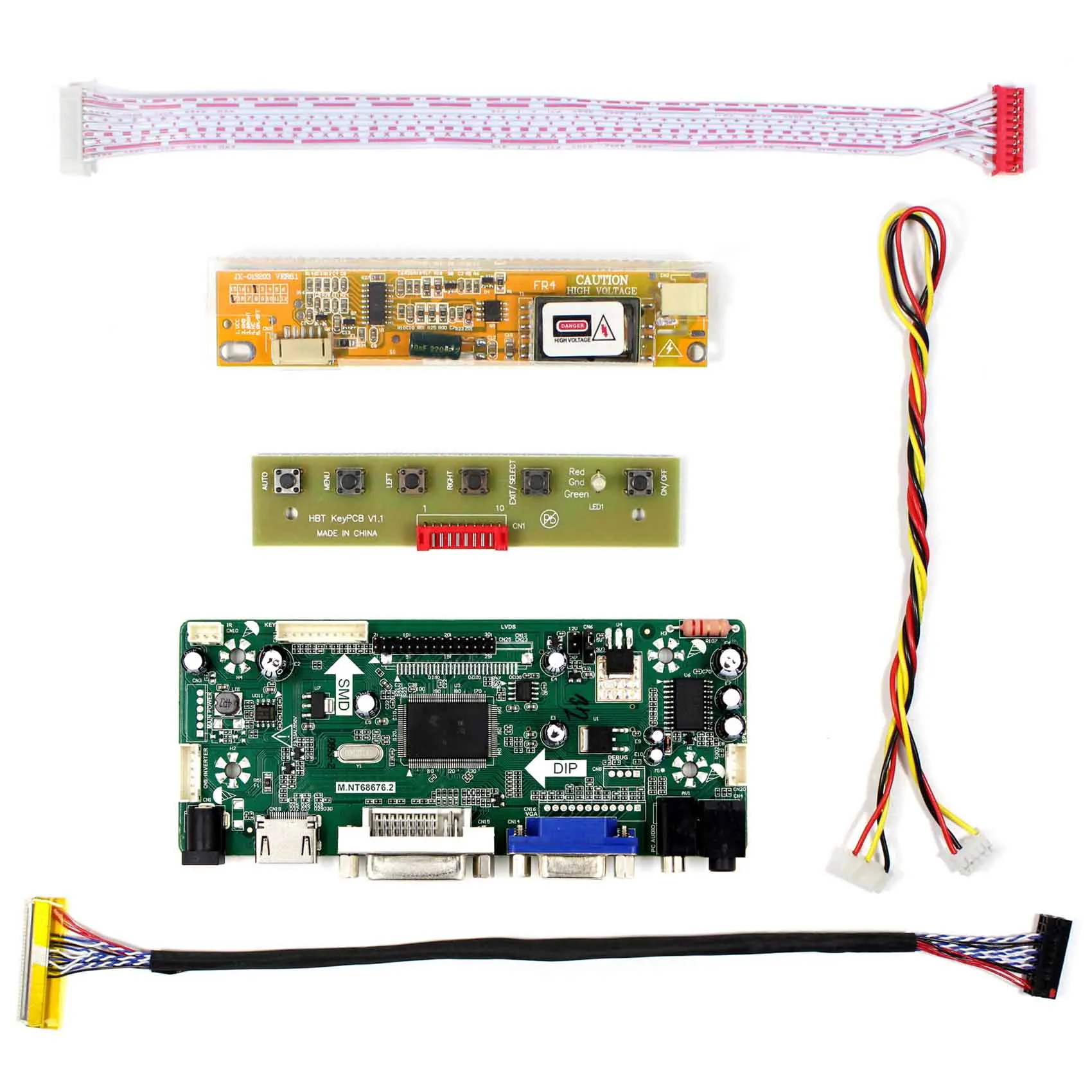 Плата драйвера аудиосигнала ЖК дисплея HD MI VGA DVI для панели 14 1 дюймов LP141WX3 B141EW02